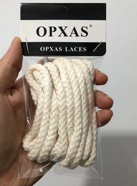 TS X SB dunk联名LOW JACKBOYS 腰果花鞋带7mm圆形棉麻米白色黑色