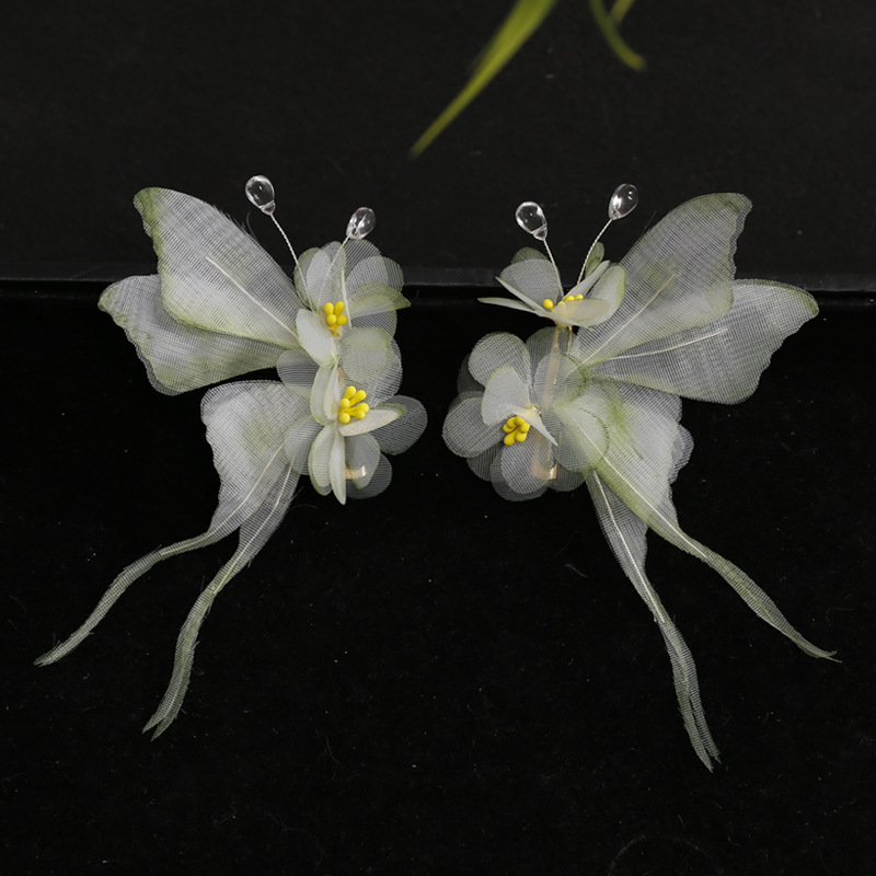 儿童头饰女超仙森系发夹小女孩生日羽毛发夹公主发箍花童演出发饰