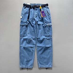 宽松直筒阔腿工装 脚可调节裤 牛仔裤 裤 子 男秋冬款 V503帅到没朋友