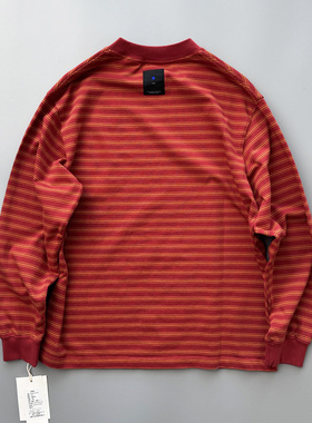 653内搭F神！日系oversize版型 260g纯棉条纹宽松长袖t恤打底衫男