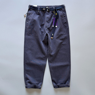 哈伦萝卜裤 5379质感W敌 宽松阔腿锥形裤 子 男 重磅420g日系紫标裤