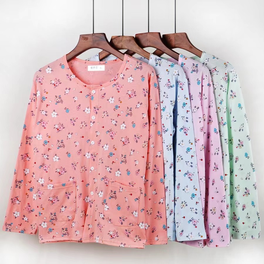 空调开衫薄简约宽松居家服妈上衣