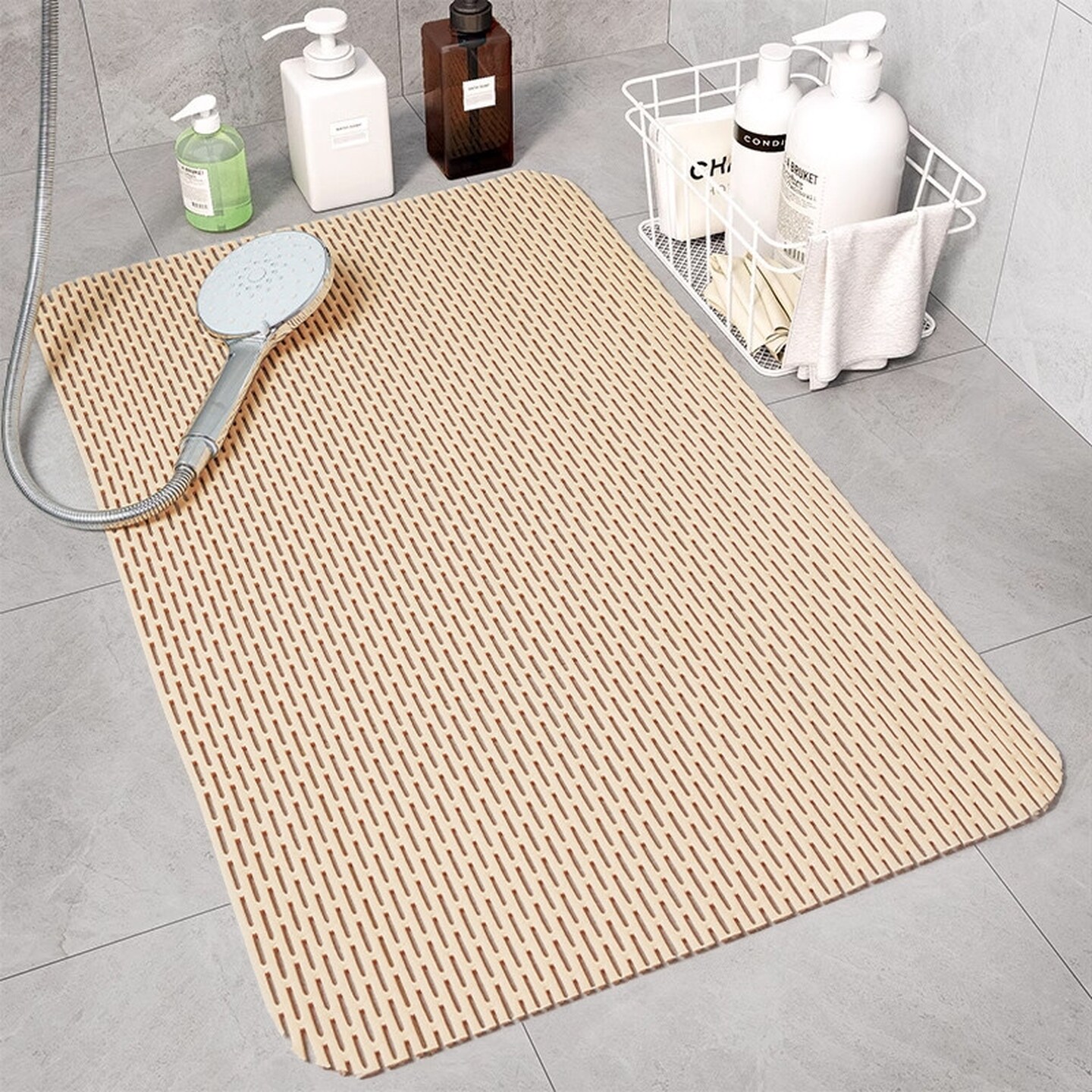 浴室防滑地垫洗手间沐浴房厕所环保洗澡专用防摔脚垫可裁剪隔水垫