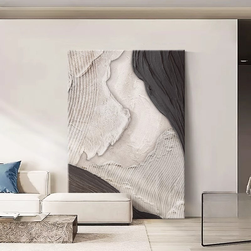 简约客厅落地装饰画抽象玄关壁画