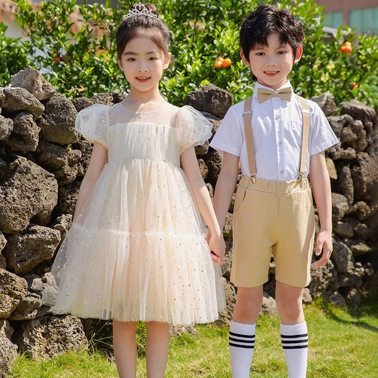 幼儿园毕业礼服女童舞蹈蓬蓬裙