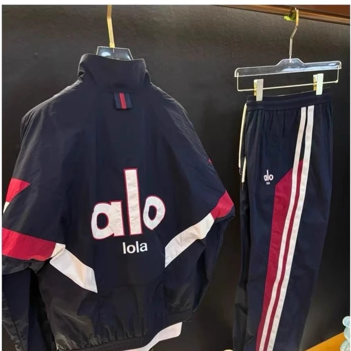 alo2026男装帅气轻奢百搭新款男士时尚宽松韩版运动休闲套装男款x