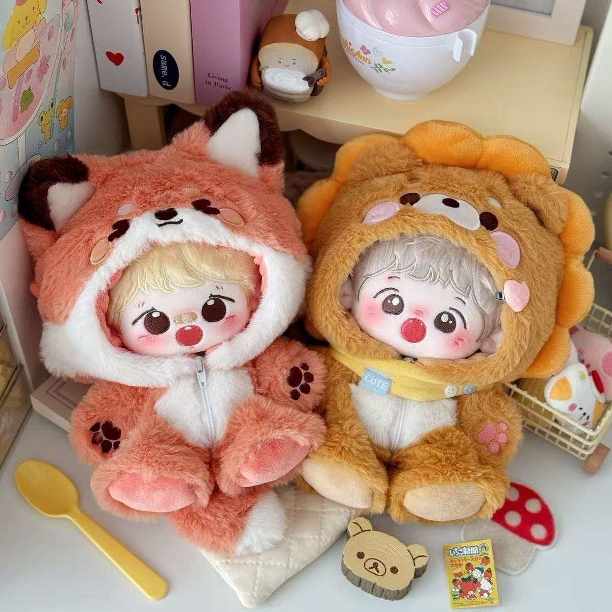 小狐狸兔子娃衣20cm小动物连体服 20cm棉花娃娃娃衣无属性,模玩/动漫/周边/娃圈三坑/桌游,棉花娃娃/毛绒玩具娃衣,淘宝优惠券,粉丝福利购,淘宝优惠卷