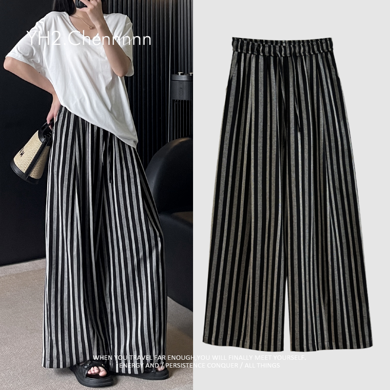 亚麻人棉慵懒松弛感宽松阔腿裤