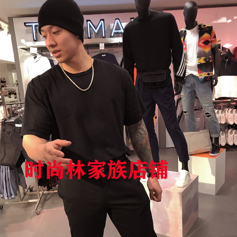 潮黑色健身运动情侣装耿浩伦同款