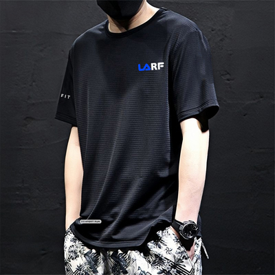 速干t恤男冰丝夏季薄款运动短袖宽松健身衣服训练跑步服户外上衣