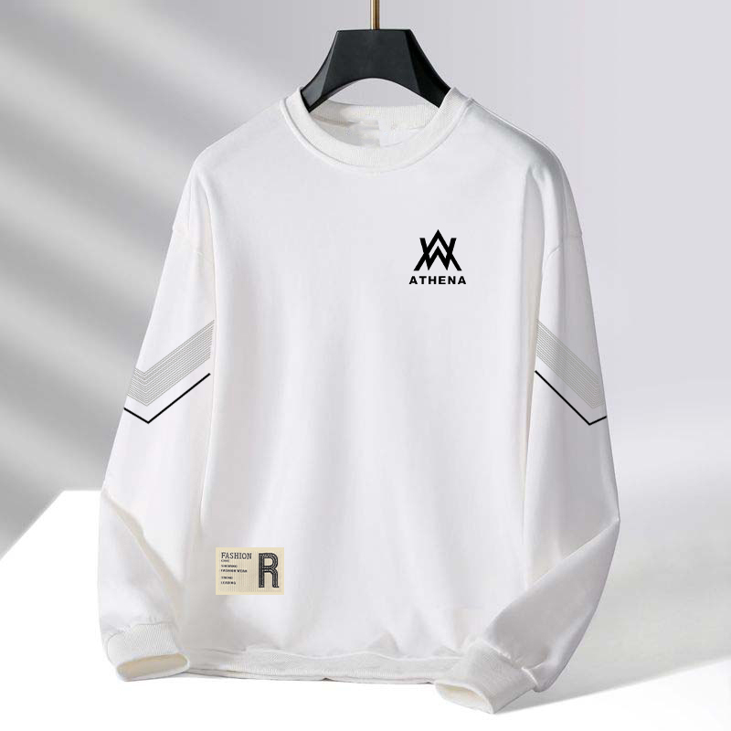 【精选】青年体桖内搭打底衫男士长袖T恤潮牌印花秋冬上衣服男卫�