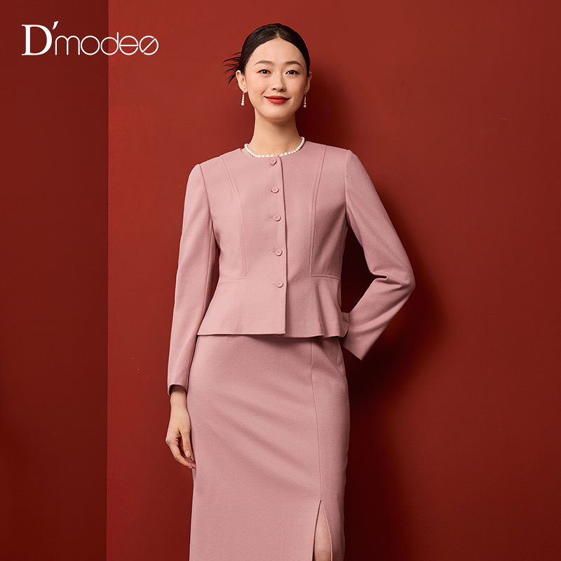 【商场同款】黛玛诗法式名媛小香风短外套女秋优雅小西装DC060103