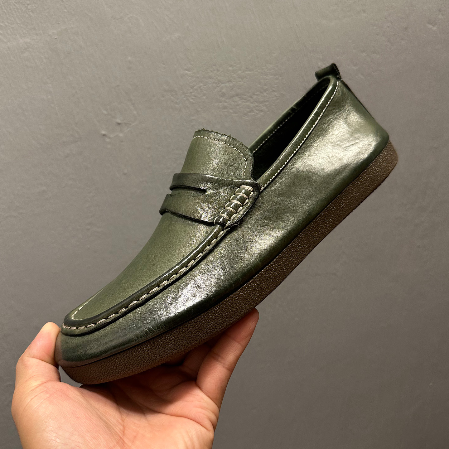 高端马皮乐福鞋软皮软底休闲皮鞋