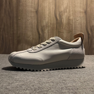 透气德训鞋高端手工真皮阿甘鞋增高皮面复古软底运动百搭休闲男鞋