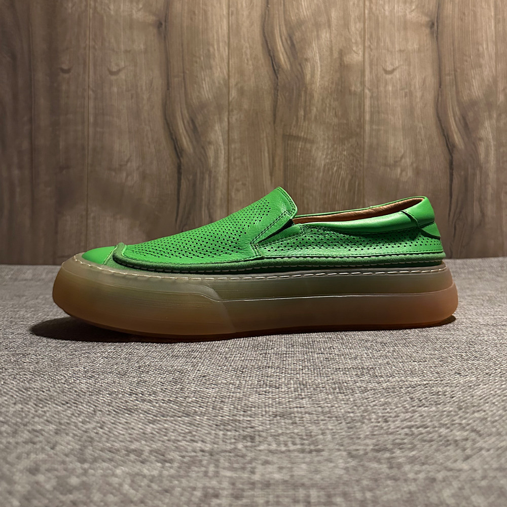 鞋子男2025夏季新款一脚蹬豆豆鞋男真皮透气镂空休闲鞋软底乐福鞋,流行男鞋,乐福鞋（豆豆鞋）,淘宝优惠券,粉丝福利购,淘宝优惠卷