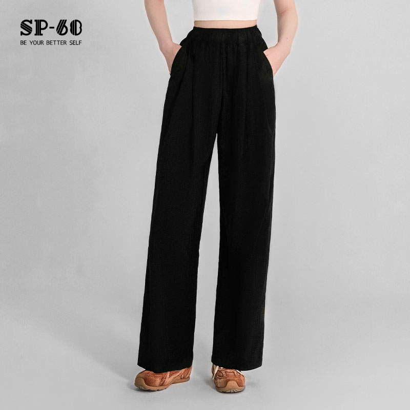 sp68山本裤女2025夏季新薄款宽松垂感黑色阔腿裤显瘦慵懒休闲裤子
