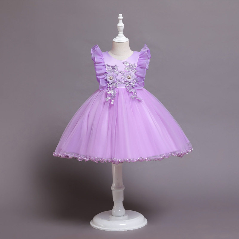 六一儿童公主礼服蓬蓬裙演出服花童女童婚纱短款裙钢琴纱裙主持人