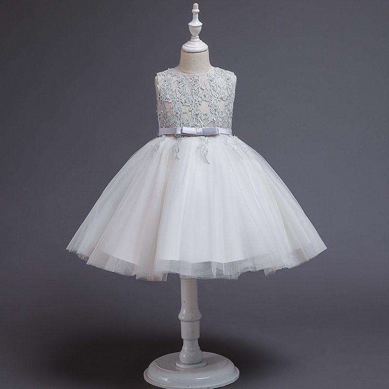 儿童礼服公主裙蓬蓬花童钢琴演出服女童小主持人晚礼服走秀婚纱裙