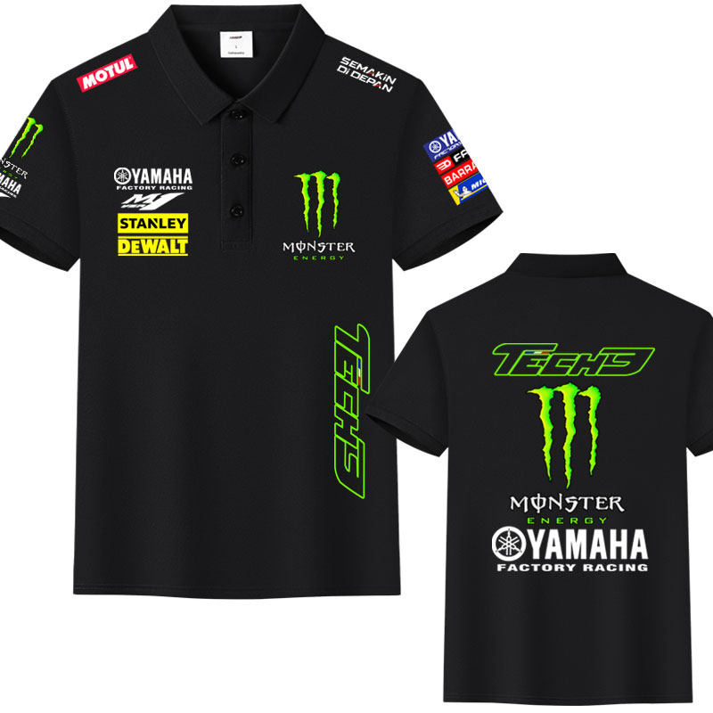 2026新款雅马哈摩托车比赛车服冰丝棉翻领POLO衫短袖夏休闲T恤