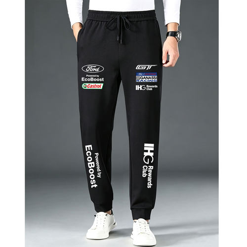 男休闲裤宽松运动裤直筒长裤F1福特GT汽车赛车服F1勒芒赛运动潮流