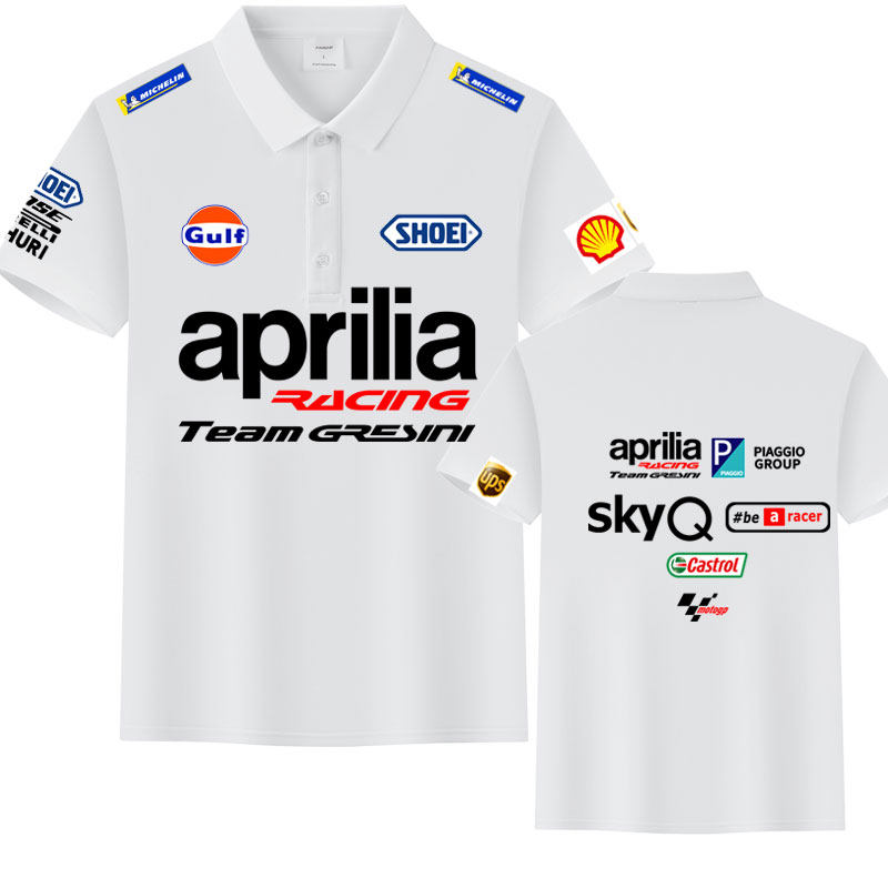 阿普利亚机车摩托车骑行服俱乐部T恤定制POLO衫冰丝棉夏男士短袖