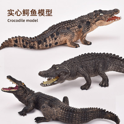 珍品实心鳄鱼模型儿童动物玩具
