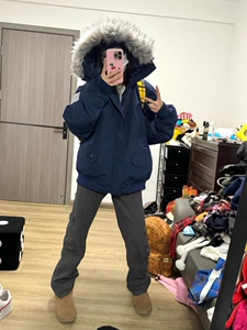 美式复古派克服大毛领棉服女2023冬季新款学生加厚保暖棉衣外套女