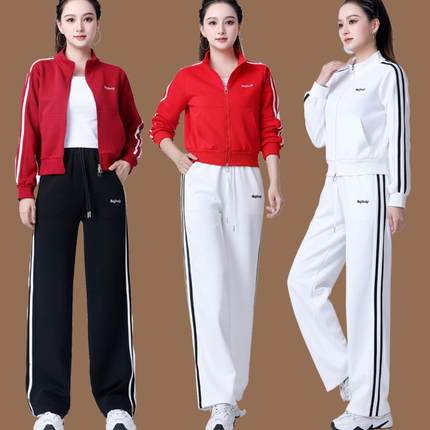 2024广场舞服装新款运动套装秋冬季外套休闲团体健身操跳舞衣服女