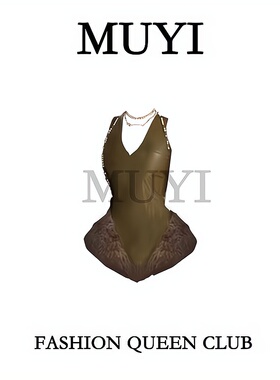 MUYI原创 酒吧性感风dj高腰V领连体裤热辣女团gogo跳舞氛围演出服