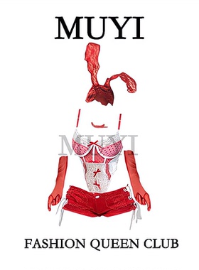 MUYI原创 酒吧gogo主题秀DS领舞制服套装性感辣妹cos护士演出服女