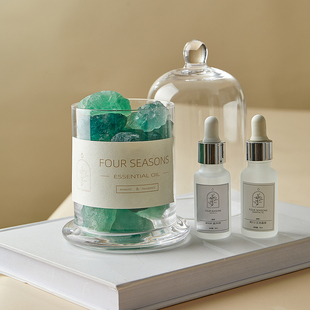 肆季 无火香薰礼盒精油扩香石晶石卧室内持久白茶香氛生日新年礼物