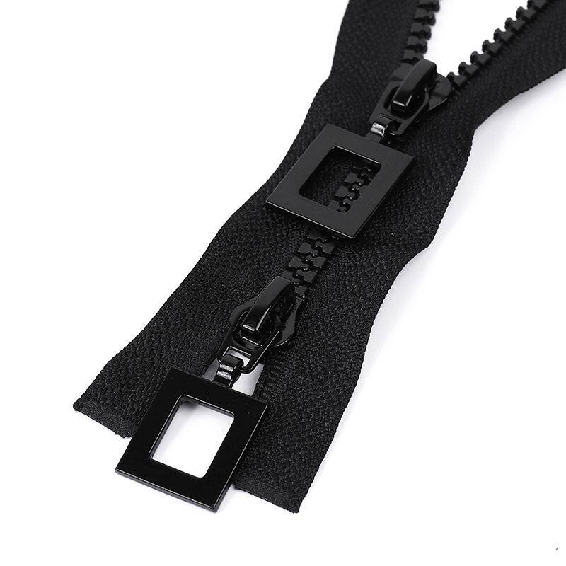 5号8号树脂双开拉链条长款双头羽绒服外套配件衣服方形通用型拉锁图片