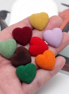 21mm爱心植绒纽扣扣子毛呢大衣风衣装饰扣羊绒衫棉衣毛衣百搭辅料