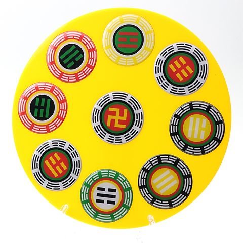 30公分1319五行通关单面五龙盘室内房屋缺角摆件门对门厨房厕所用