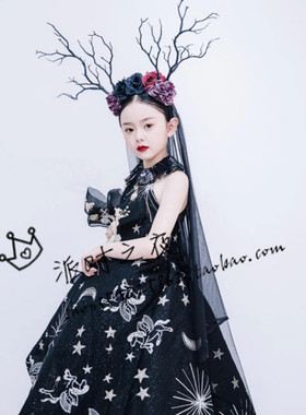 精灵万圣节黑暗系树枝走秀发箍