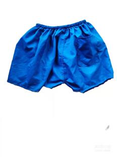 男人成人平角内裤老式安全高档纯色棉料爸爸爷爷中老款有后袋短裤