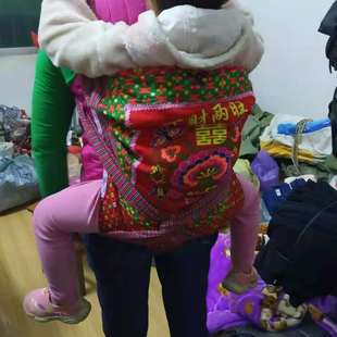 广西背带前抱后背式两用抱娃神器纯棉料和花布带手多功能四季适用