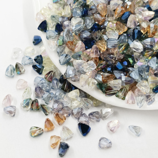 人造水晶散珠串珠DIY手工制作饰品材料多切面粽子珠4mm 立体三角