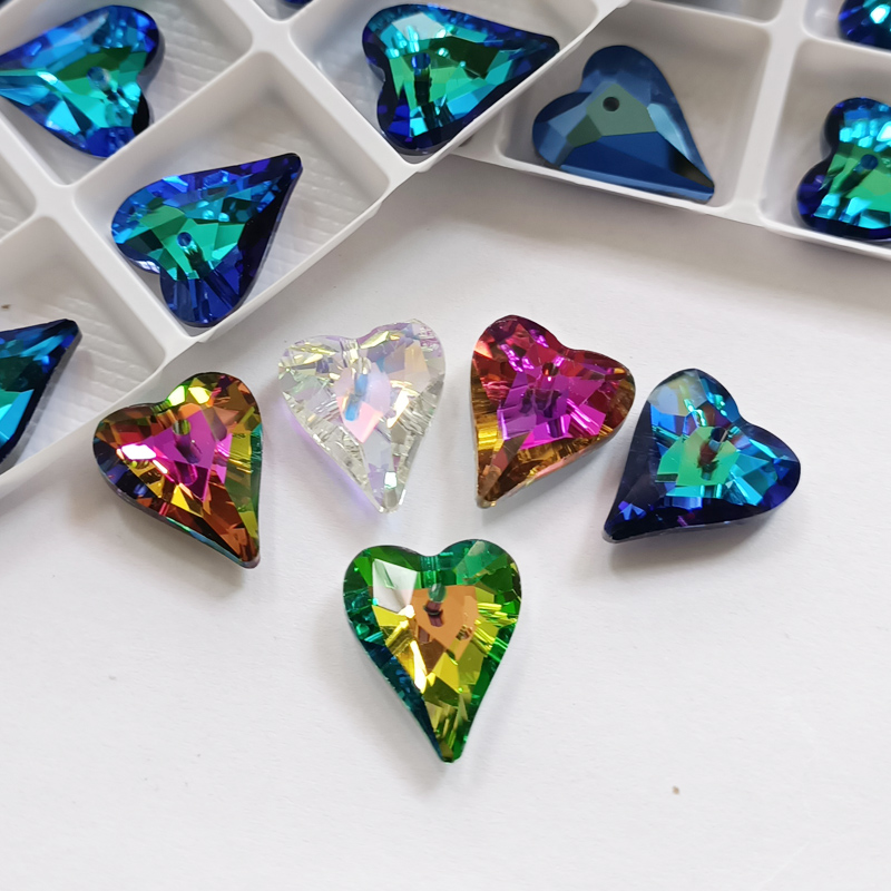 diy玻璃吊坠中号桃心散珠