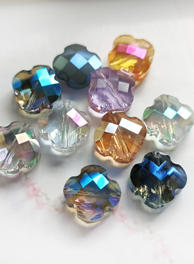 diy饰品吊坠捷克钻四叶草珠子