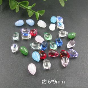 横孔水滴珠吊坠 9mm 步摇发簪材料雨滴DIY手工串珠配件饰品材料6