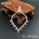 Серебряные серьги в виде сердечка, 4 шт