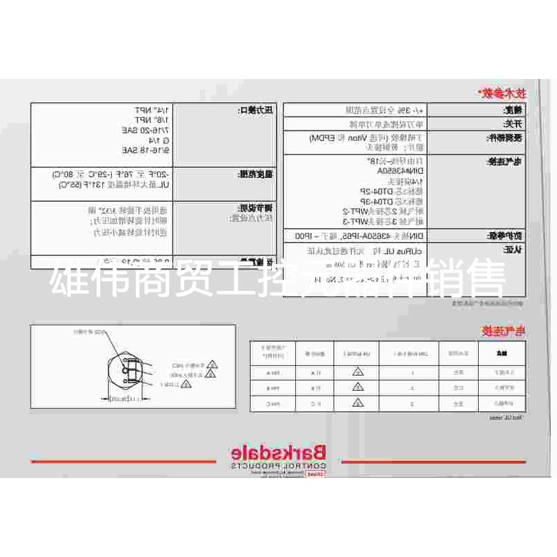 议价巴士德barksdale CSP系列紧凑式压力开关现货