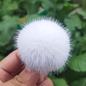 Fur 精仿 Ball Fake Mink 白色人造毛貂毛球 足5CM水貂毛球毛绒球