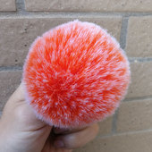 7CM双色白尖仿兔毛毛球diy绒球小橘色深紫宝蓝咖啡黑霜Fluffy衣服