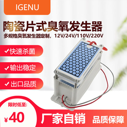 5g10g15g20g32g等规格片式臭氧发生器配件电源长寿命防潮陶瓷片