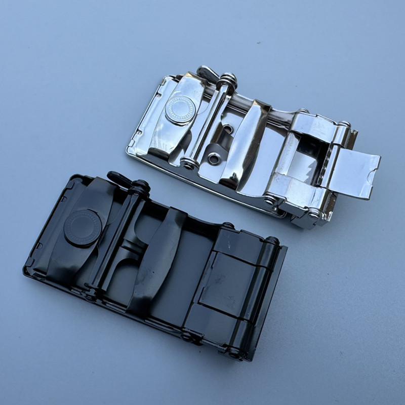 男合金自动皮带扣头有轨道皮带头