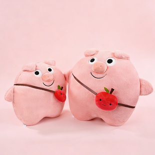 可爱猪培根玩偶床上睡觉抱枕大号靠垫摆件粉色露露猪公仔女生礼物