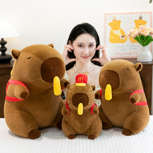 薯条背包卡皮巴拉毛绒玩具男女生