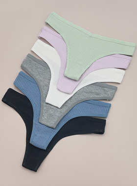 性感棉丁字裤女舒适百搭内裤欧美健身运动tback少女大码T裤